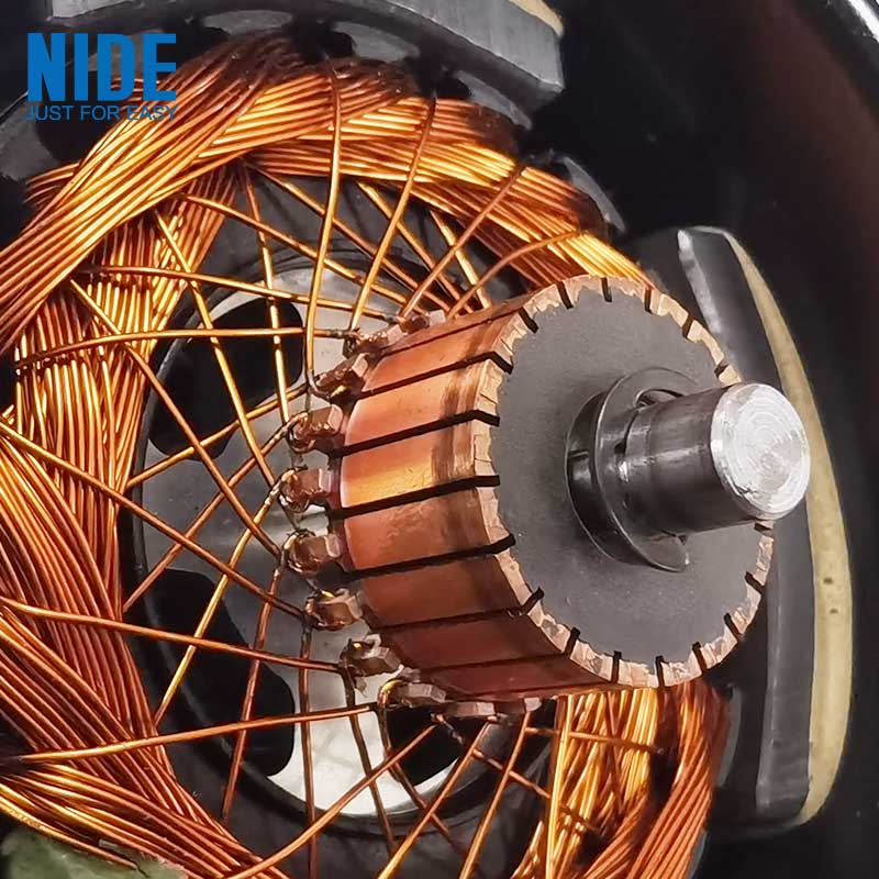 Iradiyetha yemoto ukupholisa fan motor commutator